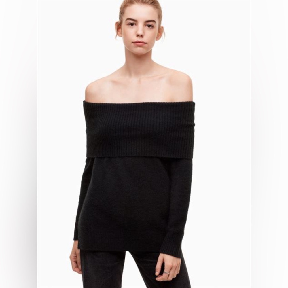 Aritzia Wilfred Faretta off the shoulder sweater